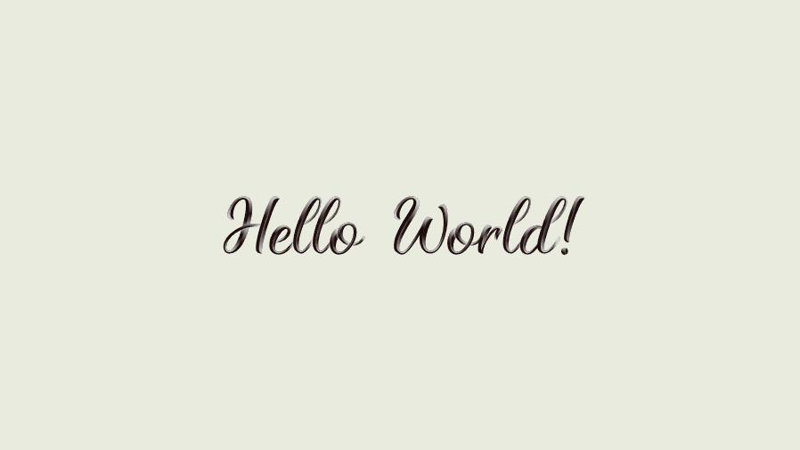 Hello World！